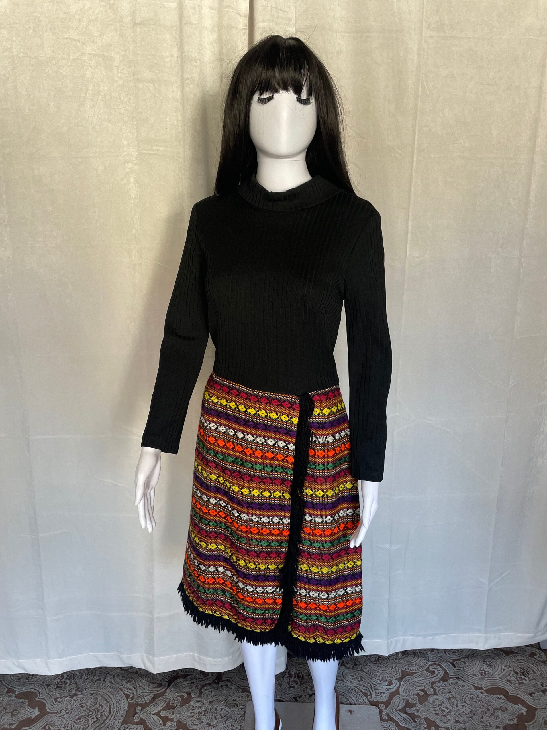 Psychedelic Geometric Print Hoodie Dress